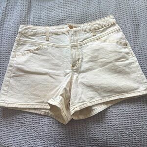 Cream Western-Style Shorts